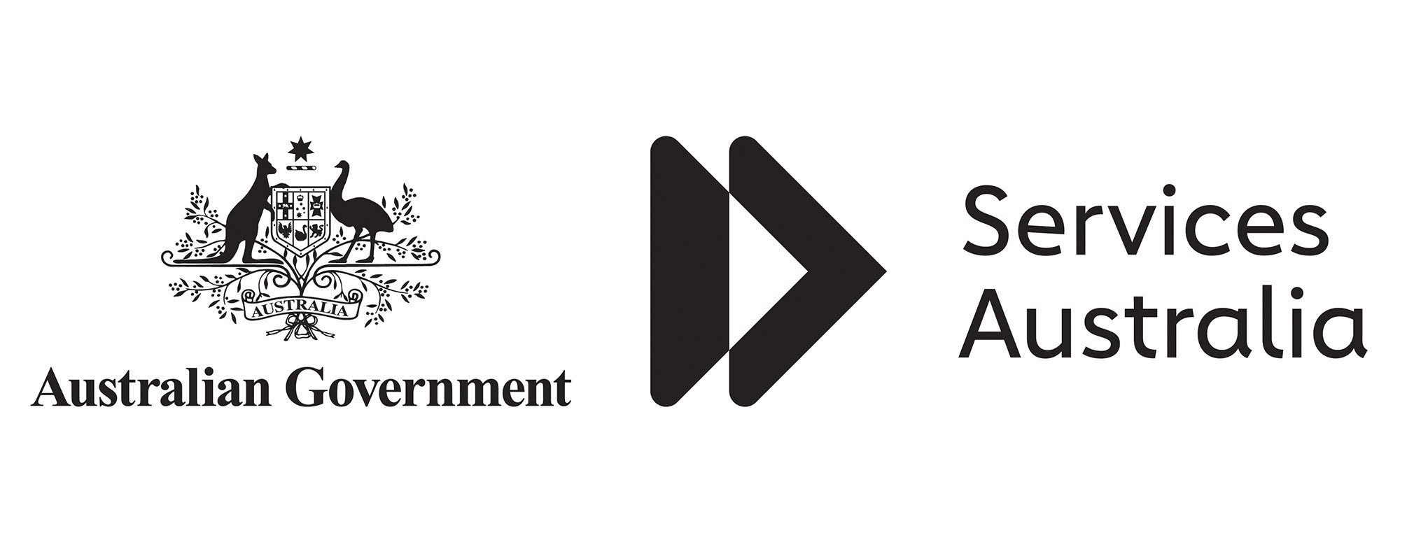 Australian Government and Services Australia logos