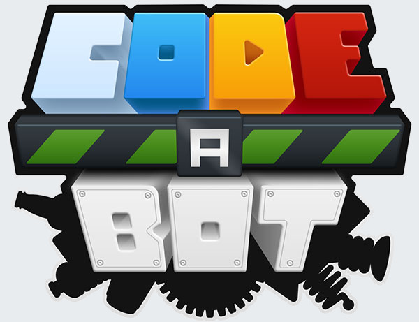 code a bot text logo